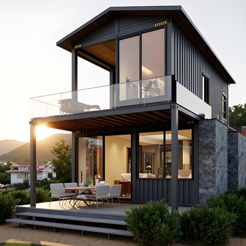 2-Storey Prefab Tiny Home- Expandable Modular Container House| Luxury Portable steelVilla with Bedroom, Kitchen & Bathroom | Foldable Mobile Prefabricated House for Living.Office, or Guest Cabin - Image 6