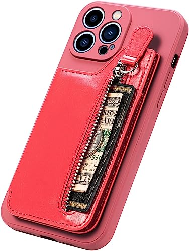 Coque antichoc iPhone 14 fine en silicone et cuir avec porte-carte - 3