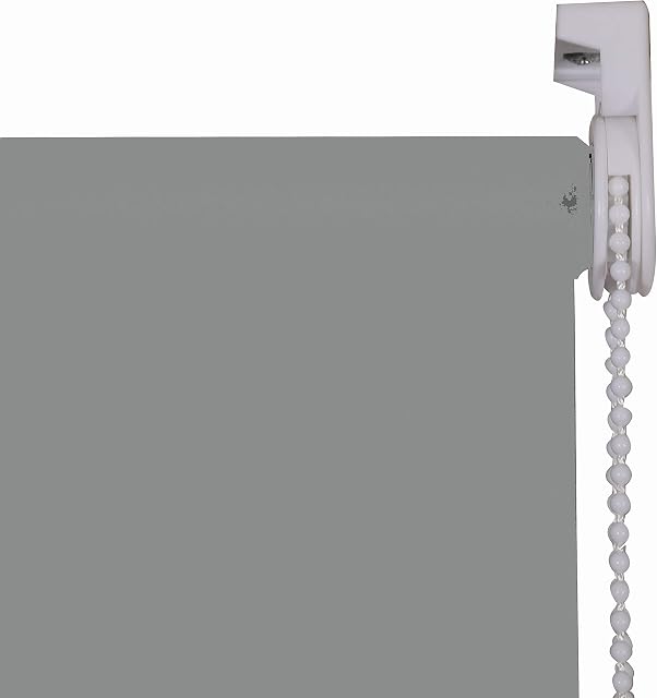 Home In Style 4U Thermal 100% Blackout Roller Blinds Plain Colored UV-resistant Fabric Trimmable (Light Grey, 60cm x 165)