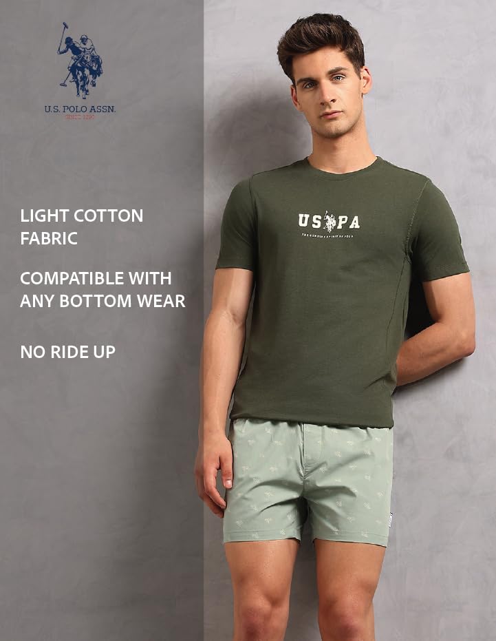 Image of U.S. Polo ASSN. Men's OEX12 Cotton Printed Inner Boxers - Pack of 1