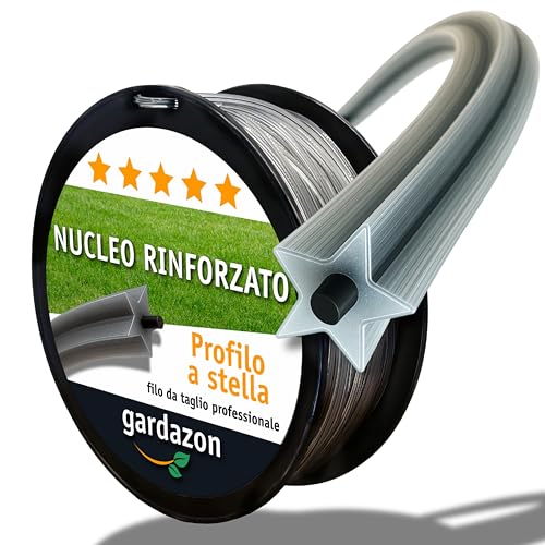 Gardazon Filo decespugliatore Professionale Rinforzato 2mm – 100m (Profilo a Stella) –...