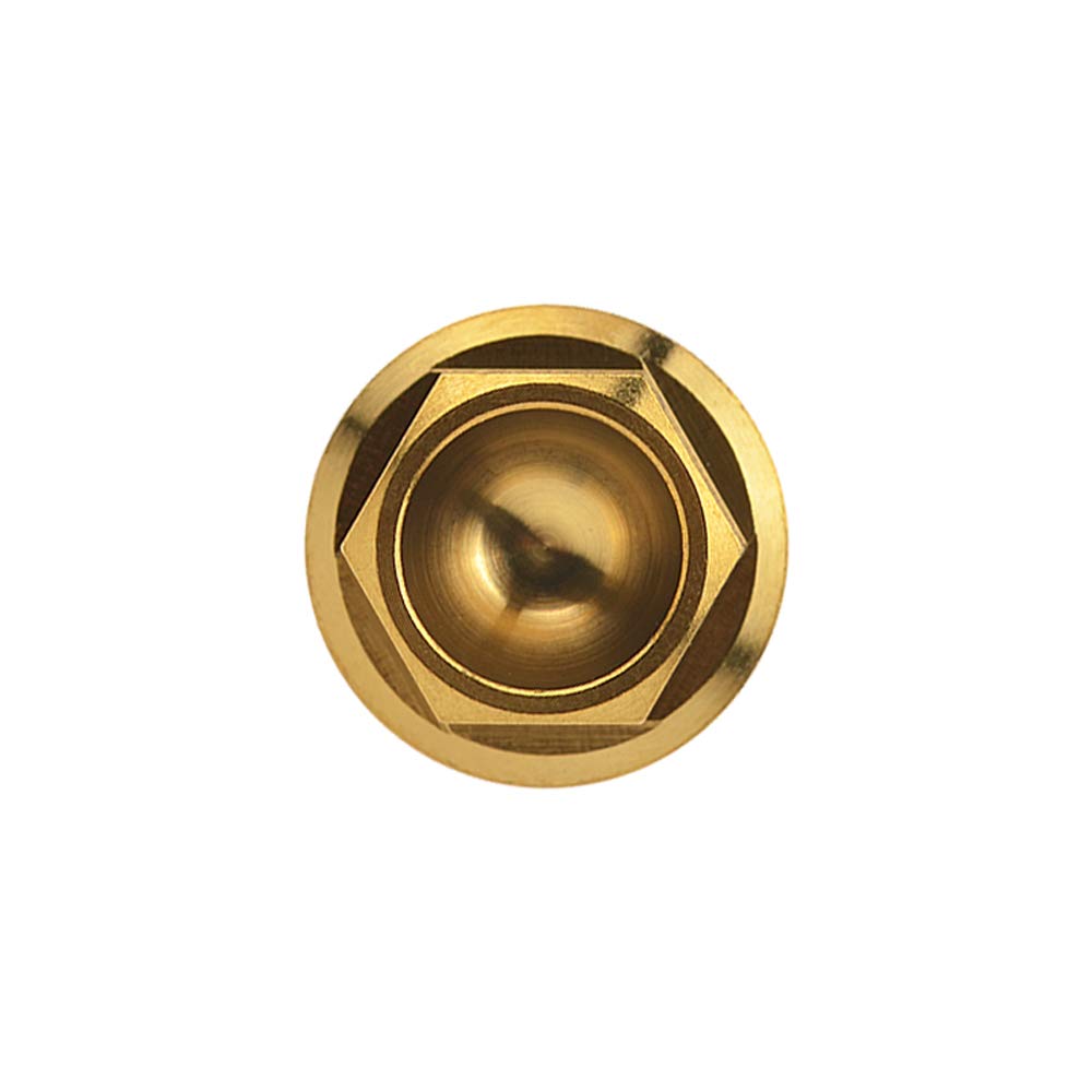 Titanium Hex Small Flange Head Bolt M8 15 20 25 30 35 40 45 50 55 60 65mm x1.25mm for Motorcycle Car Modification Pack of 4 (M8x35mm, Gold)