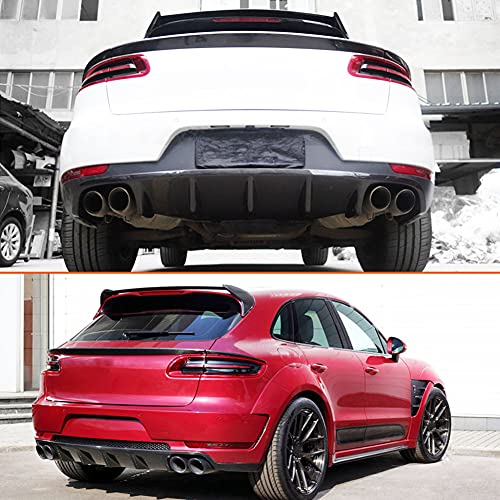 Mcarcar Kit Carbon Fiber Rear Trunk Spoiler Fits For Porsche Macan Suv 4Door 2014-2019 Factory Outlet Cf Middle Window Top Wing Lip #TOP1