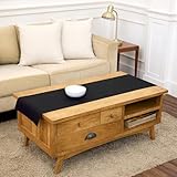 Solino Home Linen Black Table Runner 60 Inches - 100% Pure Linen Short Table Runner 14 x 60 Inch Ideal for Dresser and Coffee Tables - Easter, Mothers Day - Fete