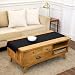 Solino Home 100% Pure Linen Table Runner - 14 x 60 Inch Athena, Handcrafted from European Flax, Natural Fabric Runner - Black