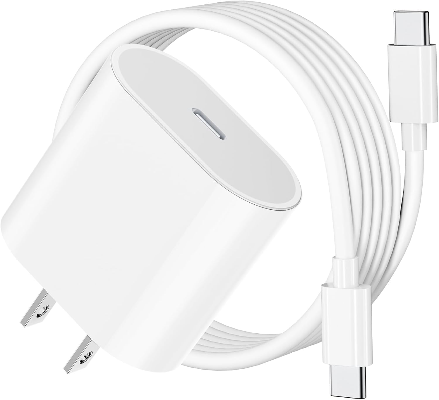 View 1 of 20W USB C Fast Charger for Apple iPad Pro 13/12.9/11 inch, iPad A16/10th Generation, iPad Air 11/13 inch/5th/4th, iPad mini 6/7th, iPad Charger Fast Charging Block with 6.6ft USB C to C Charger Cable