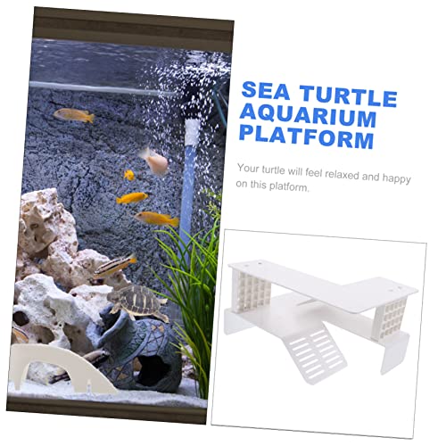 DRESSOOS Turtle Floating Dock Reptile Tortoise Basking Platform 2-Turtle Supply Dock Climbing Ladder Drying Station Lightweight Aquarium Decor - Thumbnail 6