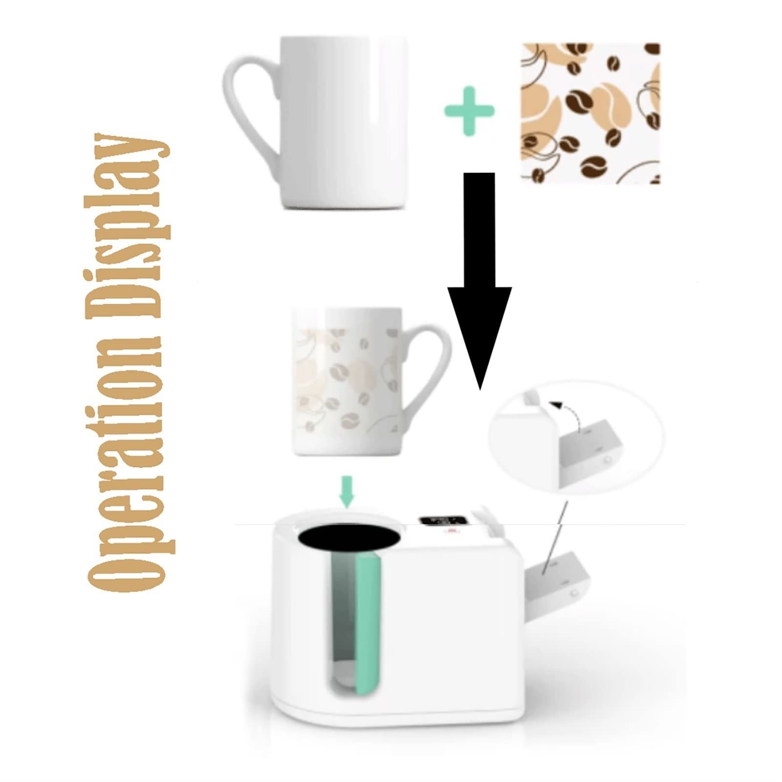 Sublimacja Kubek DIY Tumbler Prasa Termiczna - Idealna do kubków, kubków na wodę, filiżanek do kawy i kubków - wszystkie rodzaje druku są łatwe w produkcji!