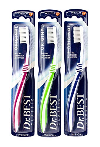 Dr. Best Original Classic - Cepillo de dientes (3 unidades, cabezal oscilante)