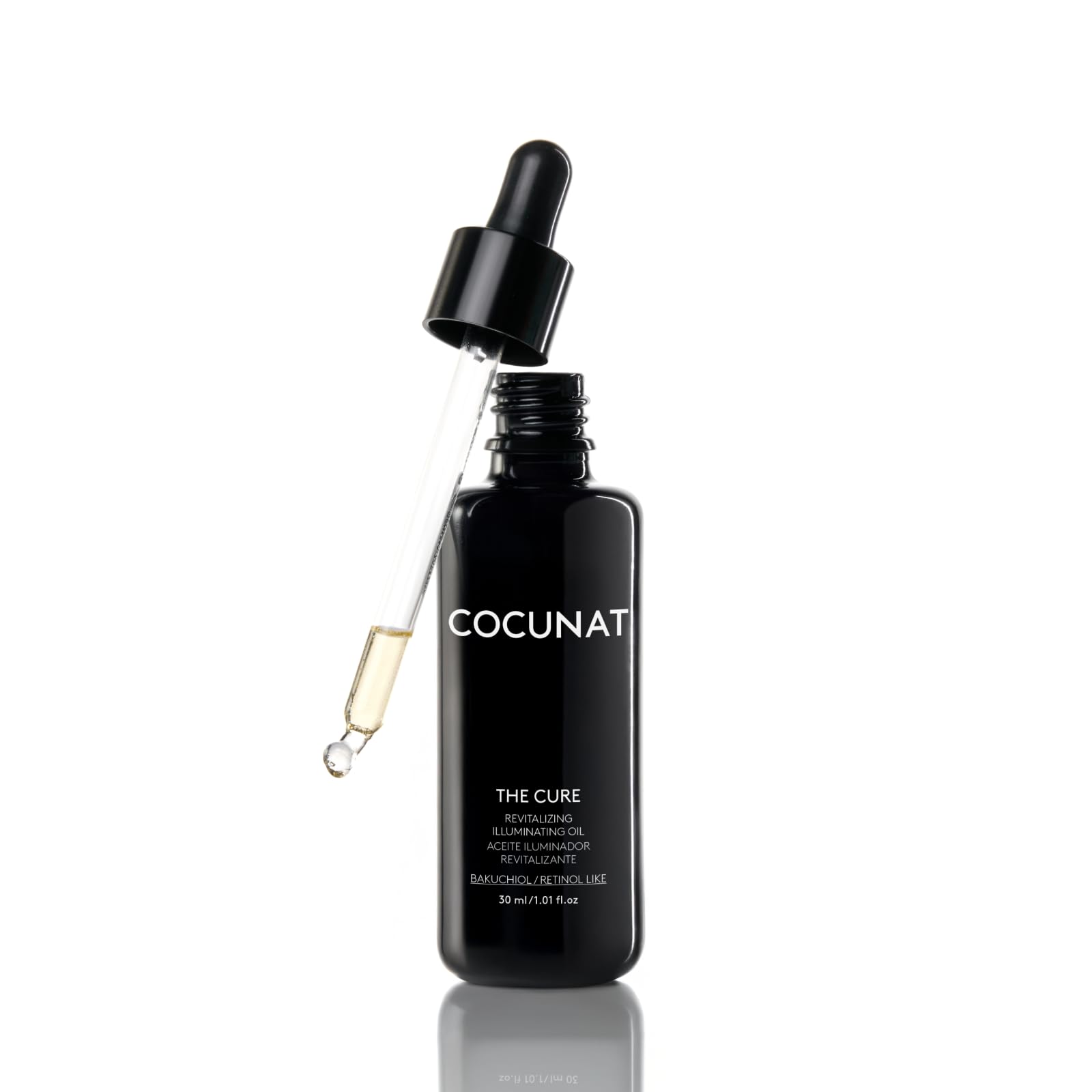 COCUNAT - The Cure - Serum Facial Antiedad - Trabaja Arrugas, Luminosidad y Nutrición - 21 Aceites Esenciales, Antioxidantes, Vitaminas, Ácidos Grasos y Bakuchiol (Retinol-Like) - 30 ml