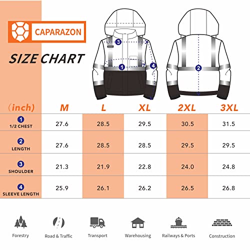 Caparazon Three-In-One High Visibility Reflective Winter Bomber Jacket #TOP5