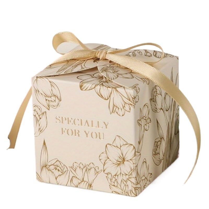 Scatola Regalo Scatole regalo floreali da 30/40/50 pezzi con nastro