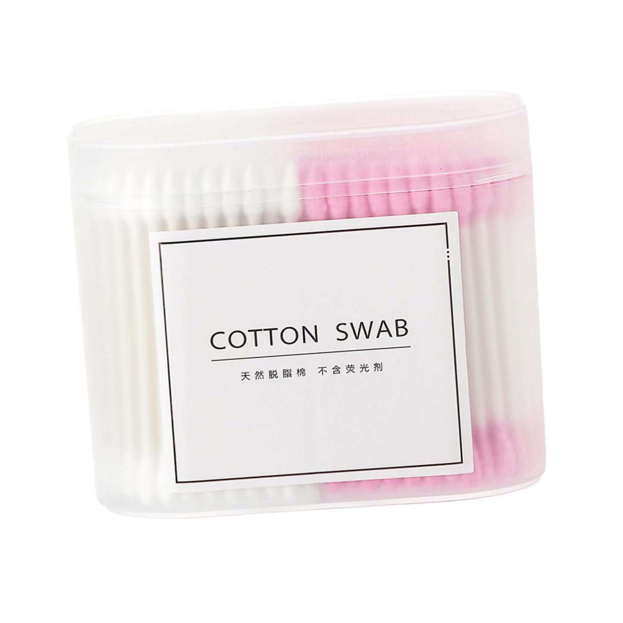 TOVINANNA 2Packs Double Head Makeup Cotton Swabs Disposable Dual Tip for Makeup Removal Ear Cleaning and Arts Crafts Convenient Beauty Accessories Pink White