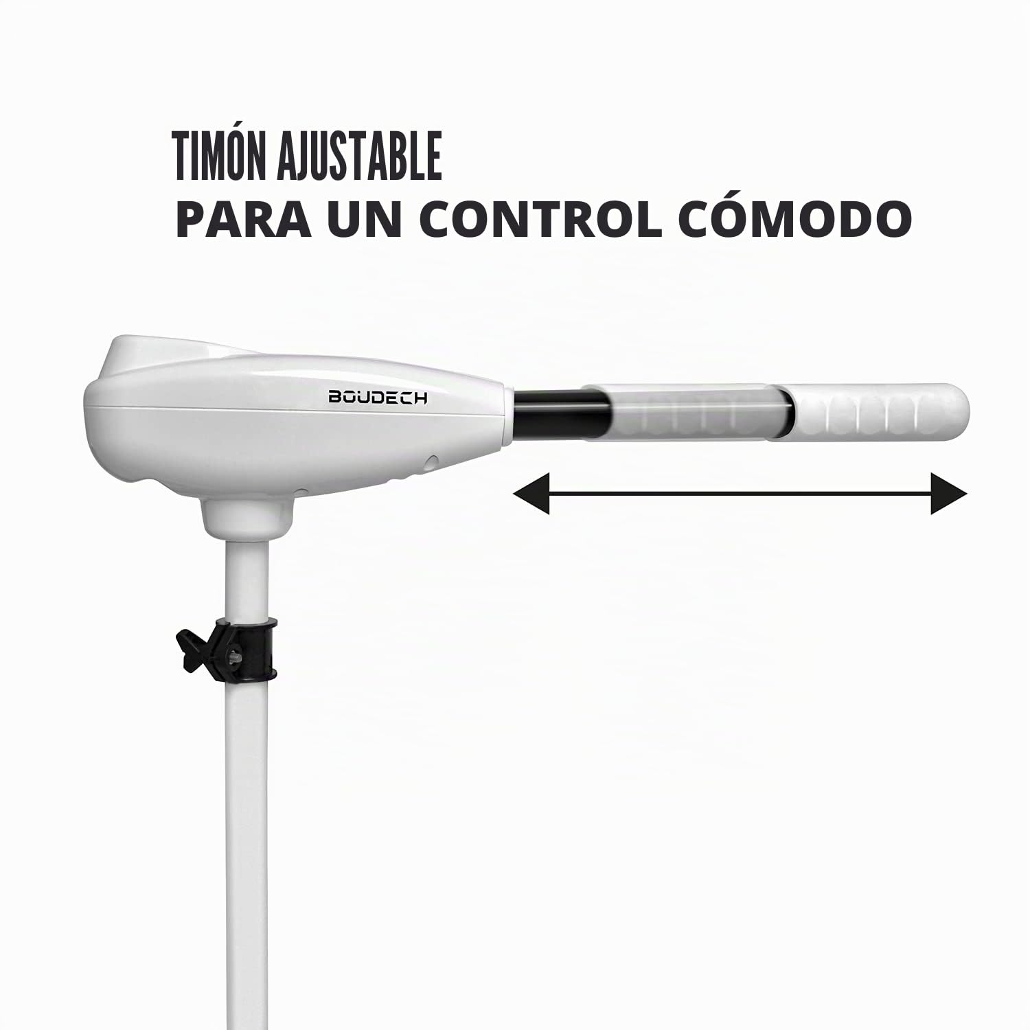 Motor eléctrico 62 libras fuera de borda para el bote con de hélice de tres palas blanco