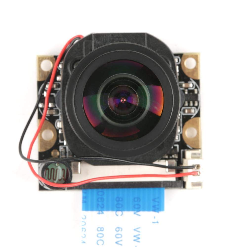 Akozon Modulo telecamera 5 Megapixel Sensore OV5647 Webcam Video HD Supporta Visione Notturna Passa Sutomaticamente Scheda del Modulo Telecamera IR CUT per B 3/2(Niente luci)