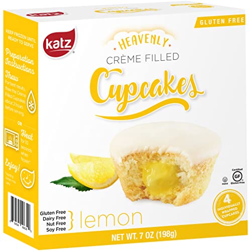 Katz Gluten Free Snacks Creme Cake Variety Pack. Fresh Baked Marble Cake, Vanilla Creme Cake, & Lemon Creme Cupcakes. Gluten Free Snacks For Adults & Kids. Free of Dairy, Tree Nut, peanuts, and Soy. Kosher. (3pk)