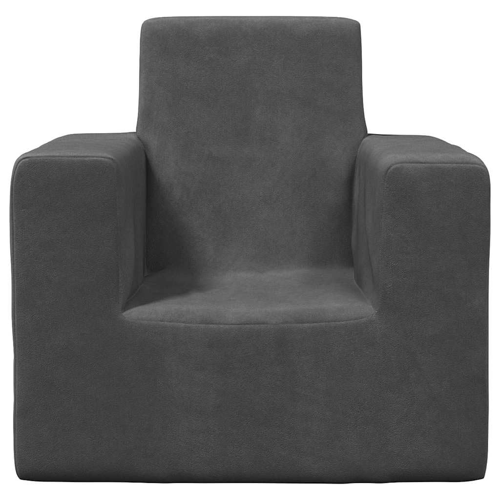 Sofa dziecięca, antracyt, miękki plusz, meble do pokoju dziecięcego, meble do siedzenia, łóżko dziecięce, dekoracja, krzesło dziecięce, meble do pokoju dziecięcego