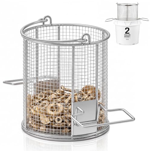 1 Pcs 1/4″ Mesh 2 Gallon Dip and Drain Part Cleaning Strainer Basket