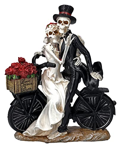 Estatua pareja esqueleto romántico 12.2 pulgadas