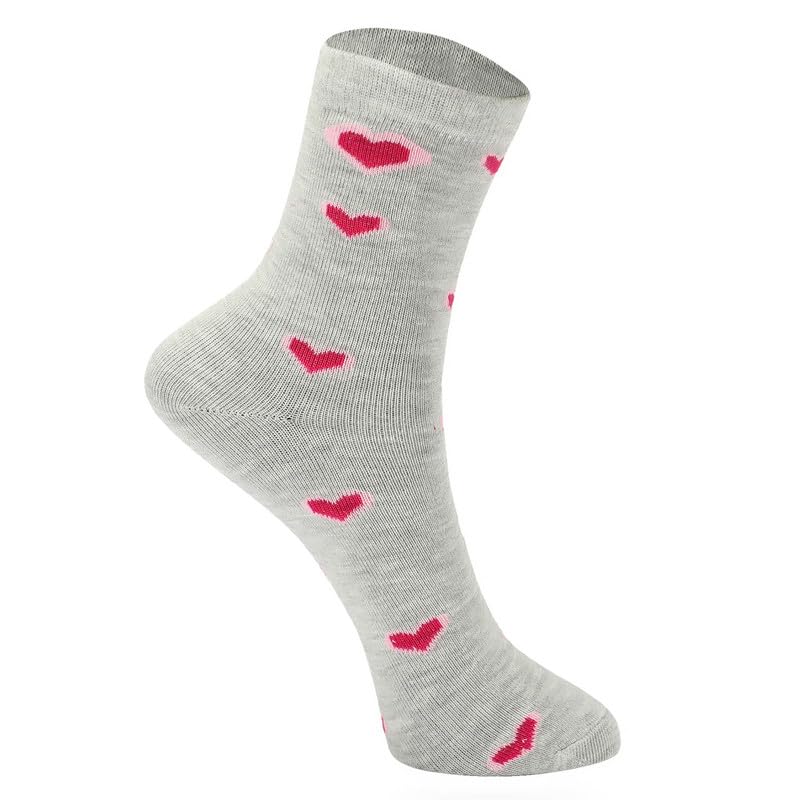 Image of Kids Girls Socks | Soft Cotton, Comfortable, Multicolor Printed Socks for Girls - Pack of 5 Pairs