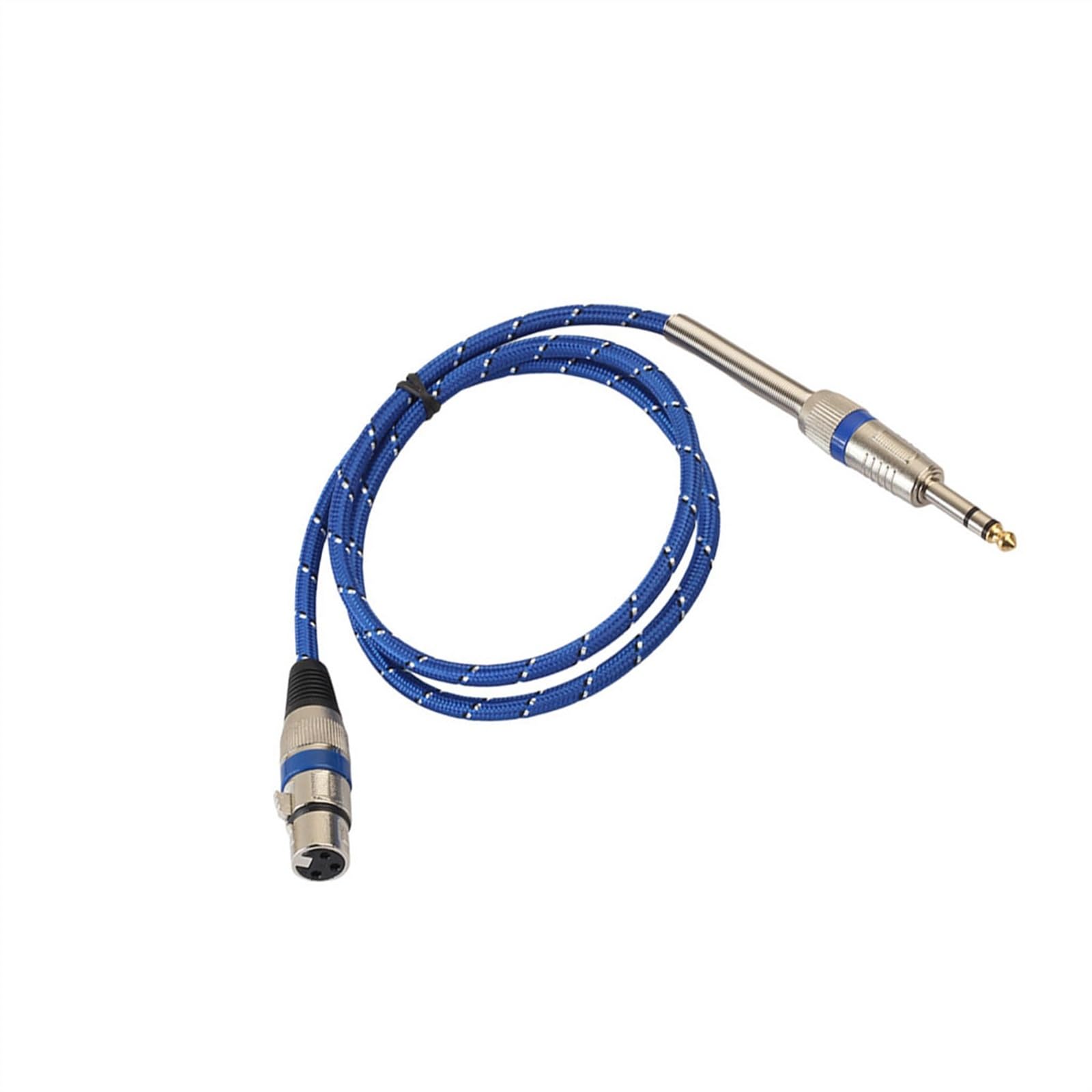 kabel audio instrumentu muzycznego Pozłacany Kabel Mikrofonowy Stereo 6,35 Męski Na Żeński Kabel Do Gitary Elektrycznej W Obudowie Ze Stopu Cynku(15 meters)