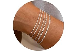 Eternity Bracelets for Women: Shimmering Sterling Silver Minimalist Bracelets