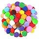 TOAOB 300 Stück Pompons zum Basteln 3 cm Bunte Groß Pompom Flauschigen Pompons Bälle Plüsch set Bälle Kunst Bommel für Lustige DIY Kreative Handwerk