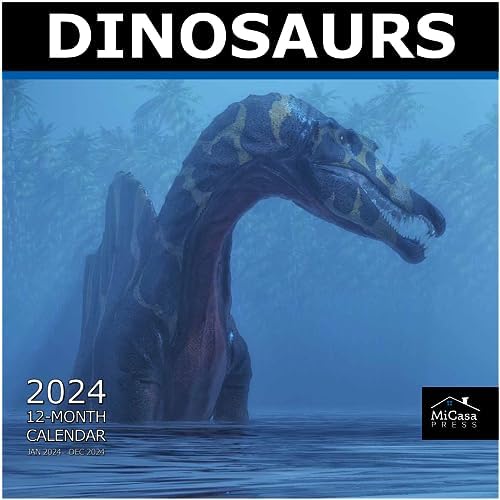 MICASA Calendario de pared 2025 con diseño de dinosaurios