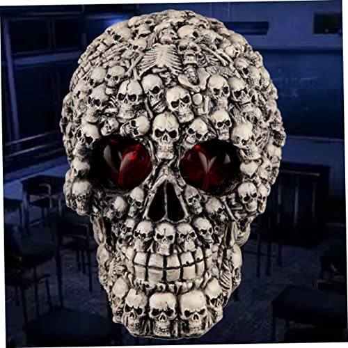 PRETYZOOM Decorações De Natal Decore Decoração De LED De Halloween Display De Caveira Humana Decorar