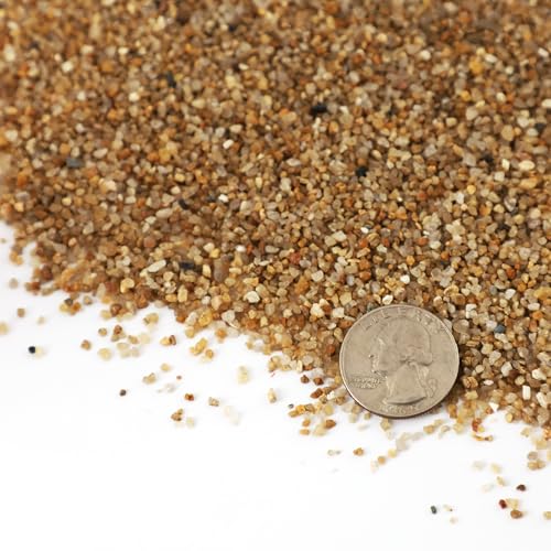LMtonble 5LB 0.03-0.08 Inch Sand 100% Natural Stone Sand for Aquarium Silica Sand for Fire Pit Decorative Sand for Landscaping Coarse Sand for Fish Tank
