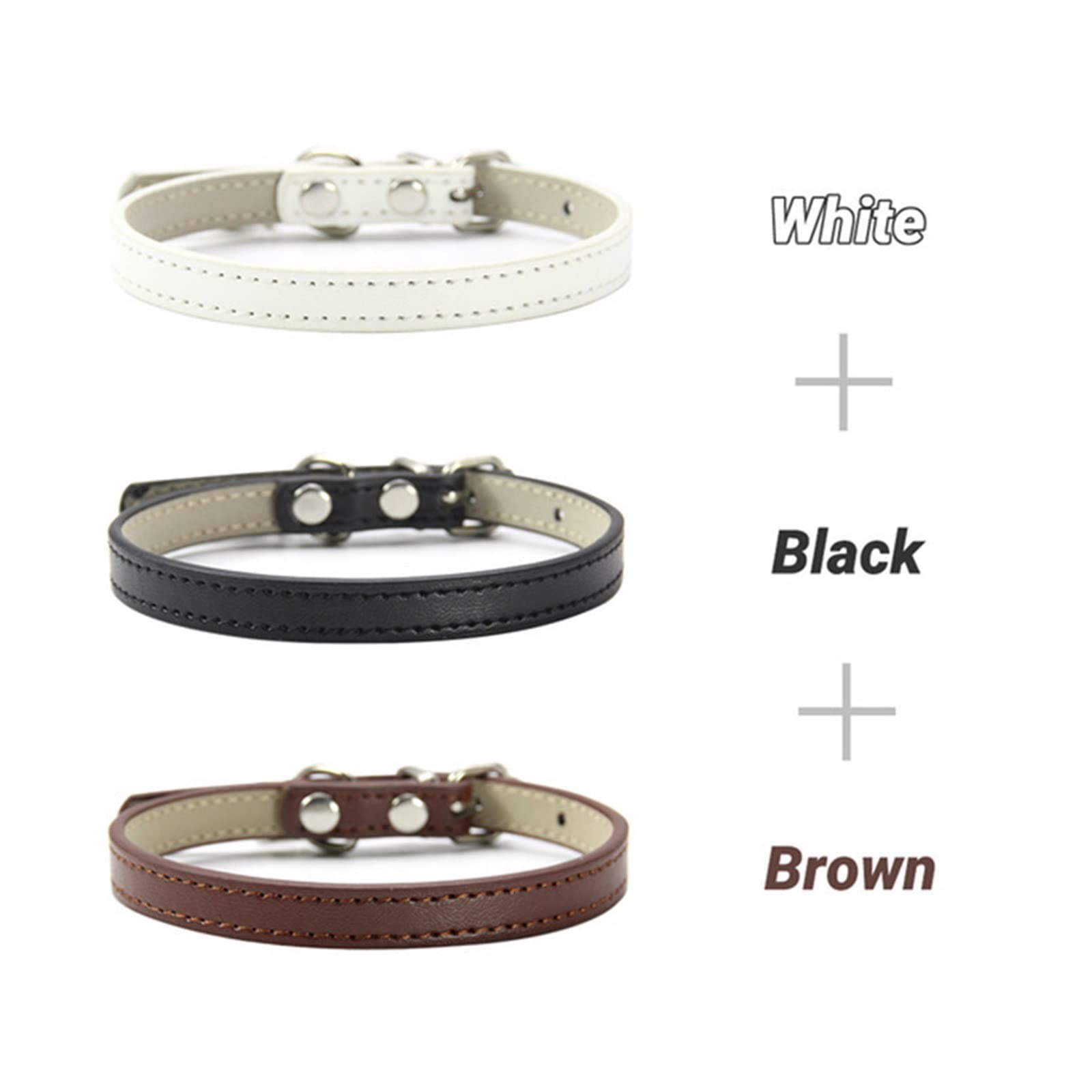 Collare Per Cani MACIMO Con Fiocco - Pelle PU Morbida, Personalizzabile Per Taglie Piccole