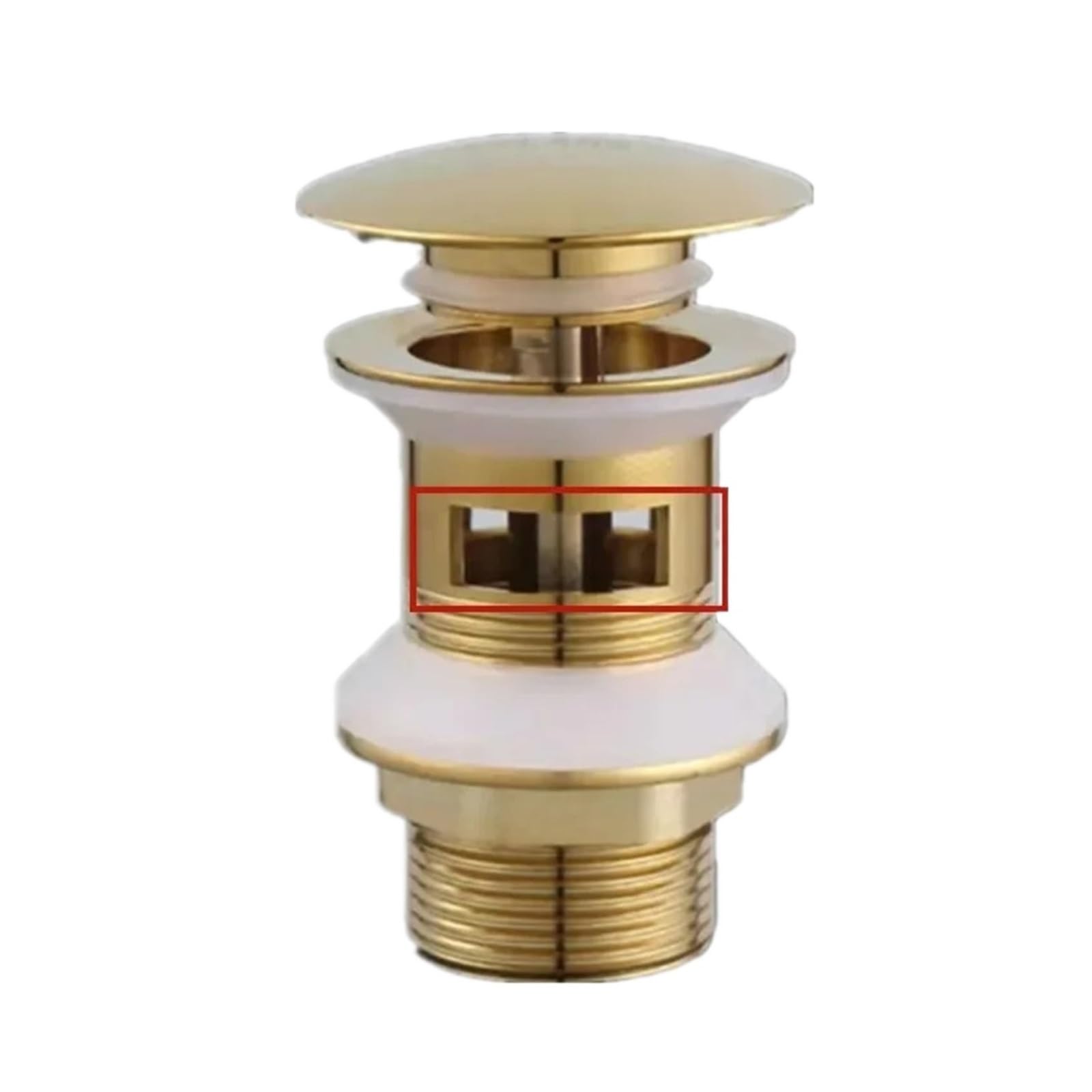 Xiehya Gold With Overflow 1 Pcs Gold Bathroom Basin Bottle Trap Drain Pop Up Stopper Set Siphon Hose Renovation Accessory For Diy Tools(Gold With Overflow)
