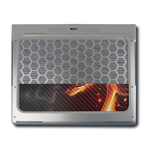 Image of MightySkins Carbon Fiber Skin Compatible With Alienware X16 R1 (2023) Full Wrap Kit - Flaming Dragon | Protective Durable Textured Carbon Fiber Finish | Easy To Apply & Change Styles | Made in the USA