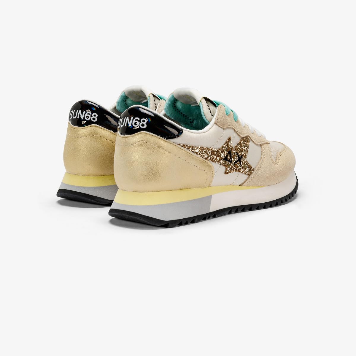 SUN68 Stargirl Glitter Logo, Sneaker Casual da Donna