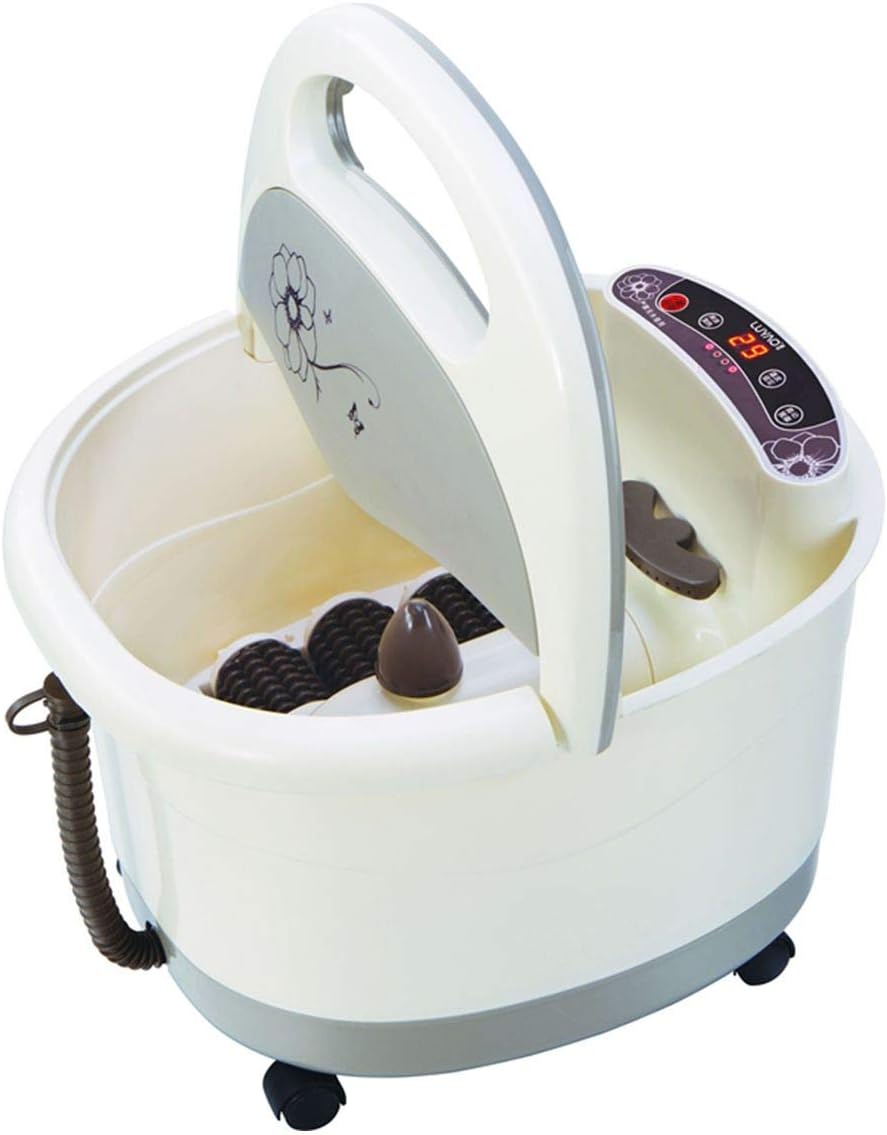 SKY LAND Foot Massage Spa Bath with Heat, Remote Control, Temperature Control, Bubbles, Timer, Massage Roller Pedicure Foot Spa Tub Foot Soaker for Soothe & Relax Tired Feet, Em-2165