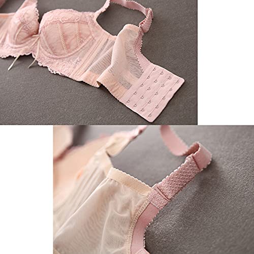 Soutien-gorge à armatures en dentelle rose avec effet push-up raffiné