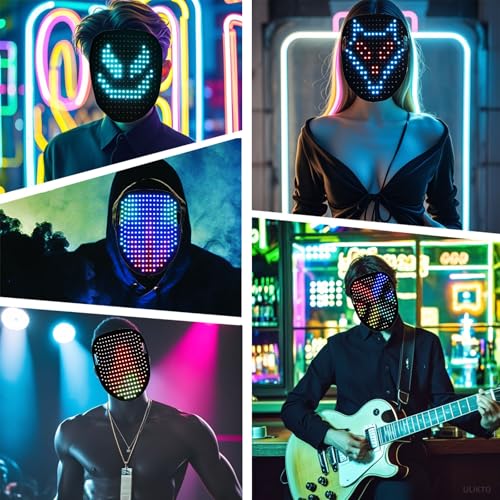 ULIKTO LED Mask with Gesture Sensing, 50 Patterns for Halloween - image 5