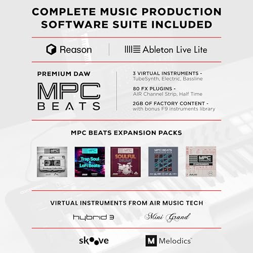 M-Audio Oxygen 61 V – 61 Key USB MIDI Keyboard Controller With Beat Pads, Smart Chord & Scale Modes, Arpeggiator and Software Suite Included - Image 10 thumbnail