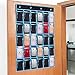 MISSLO Calculator Holder for Classroom Cell Phone Stoarge 30 Clear Pockets Chart, Black