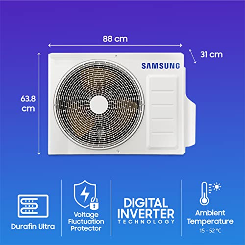 Image of Samsung 1.5 Ton 5 Star (5-in-1 Convertible Wind-Free Cooling, 2023 Model, AR18CYNAMWK), Stabilizer Free Operation, Inverter Split AC
