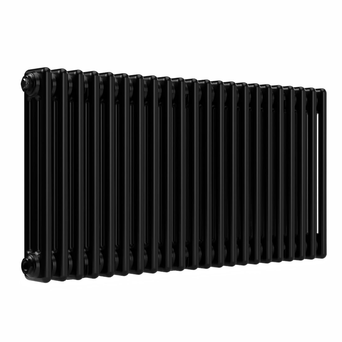 Lux Heat Black Horizontal 3 Column Traditional Radiator 500Mm (H) X 1010Mm (W)