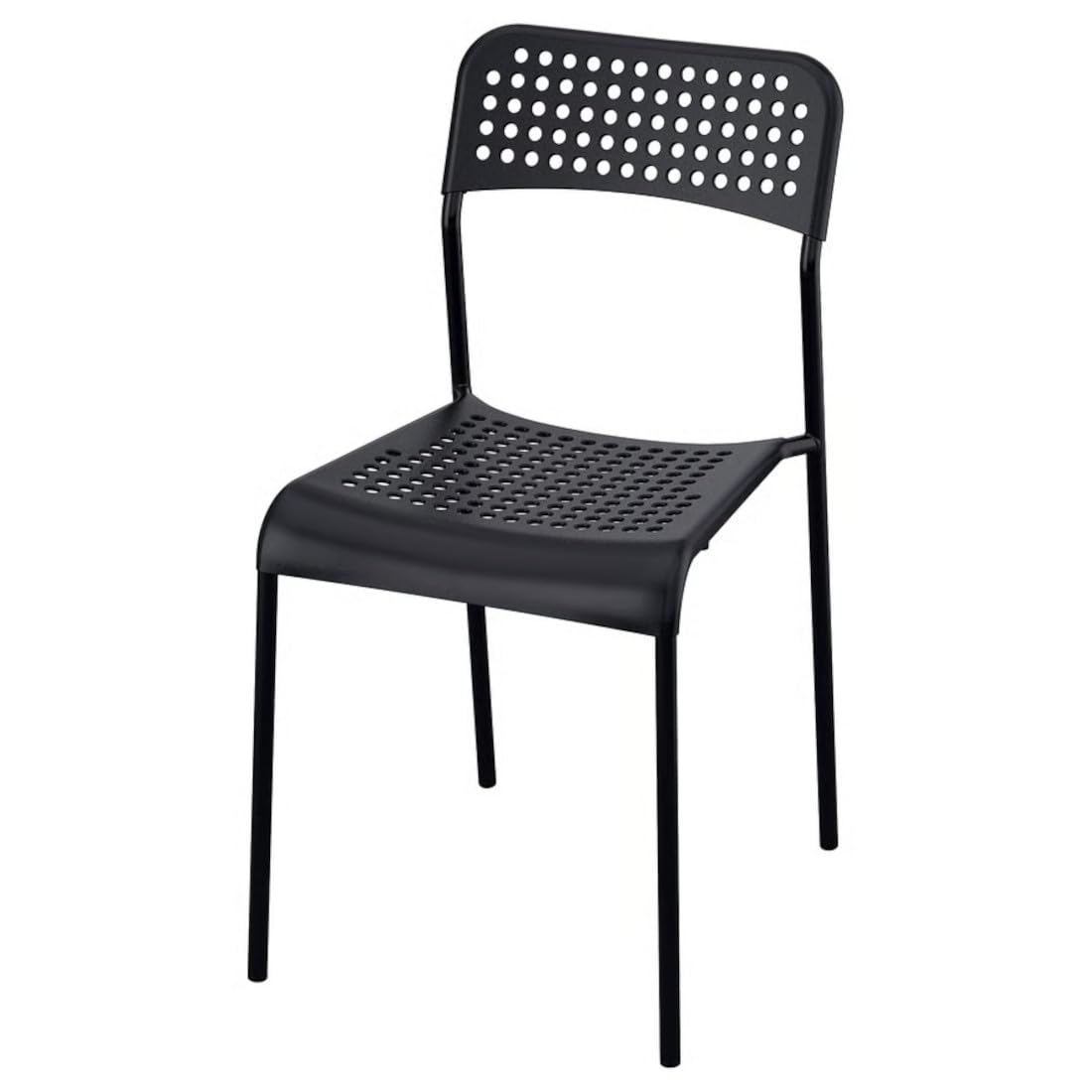 Graidient span Ikeea SANDSBERG Chair – Stackable Dining Chair, Lightweight & Durable with Powder-Coated Steel Frame & Polypropylene Seat | Modern Minimalist Design, Easy to Clean. (Black)-image-7
