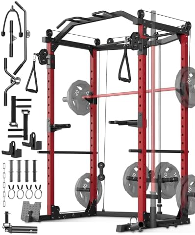 GarveeLife Power Cage, Multi-Functional Power Rack… GarveeLife Power Cage, Multi-Functional Power Rack…