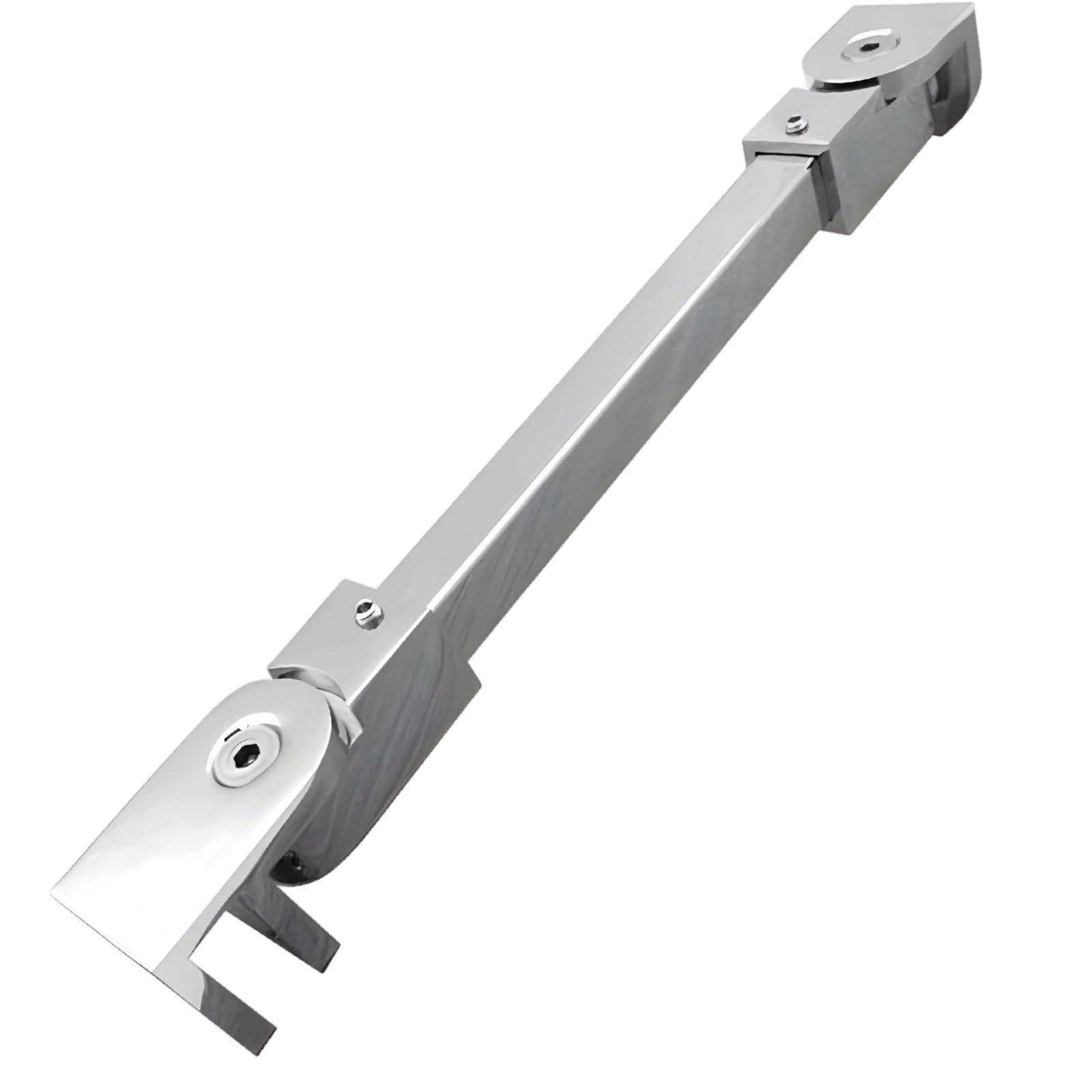 Barre de support douche en acier pour sécuriser un grand écran de douche