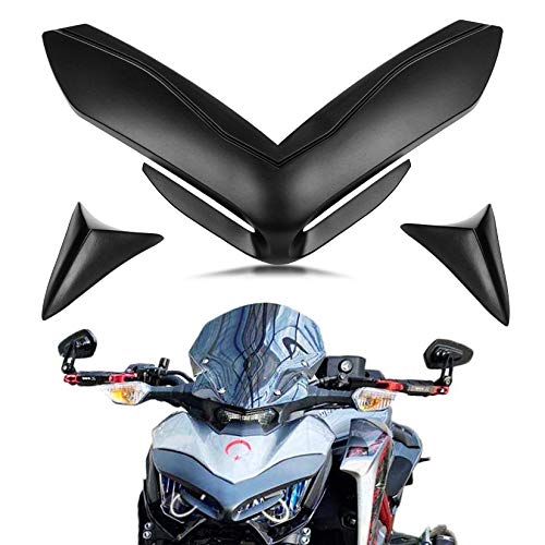 PSLER® Motorcycle Front Fairing Front Beak Nose Cone Extension Cover Extender for Z900 2017-2019 (Black)
