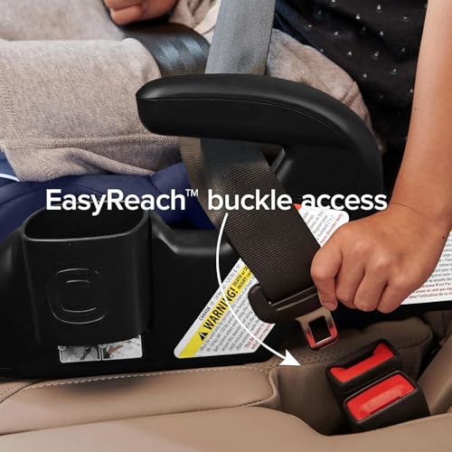 Image of Diono Connect3 R 2-in-1 High Back Booster, Slim Fit 3-Across in Many Mid-Sized Sedans and SUVs, for Children from 40-120 lbs., Lightweight with Cupholder, Blue Surge