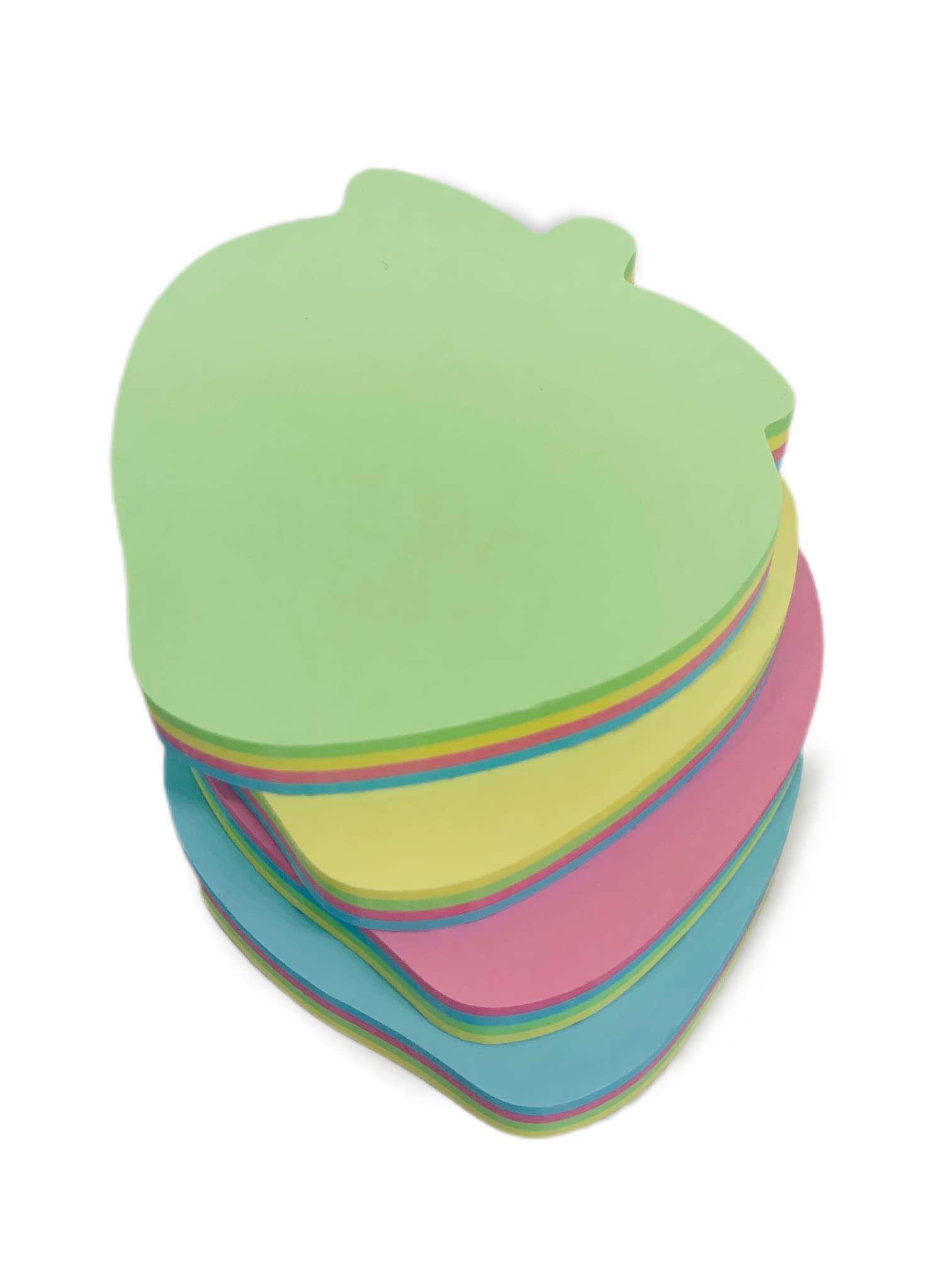 GUMTAPE Strawberry Shaped Sticky Notes 76 mm x 76mm, 4 Pads of 100 Sheets/Pad