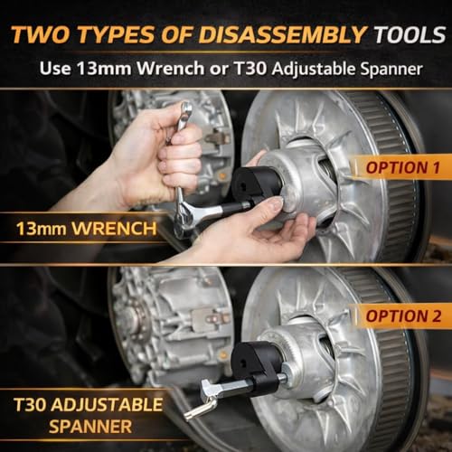 Image of EVRBUL Belt Removing Tool Fit for Can-Am Defender HD10 Pro Maverick 2006-2021 Compatible with Can-Am Maverick X3 Turbo MAX 2017-2020 Fits 72 inch /64 inch Wheel Base Width Replace # 708200720 52900008 (Black)