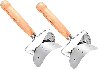 Dumpling Wrapper Cutter 2pcs with Wooden Handle Stainless Steel