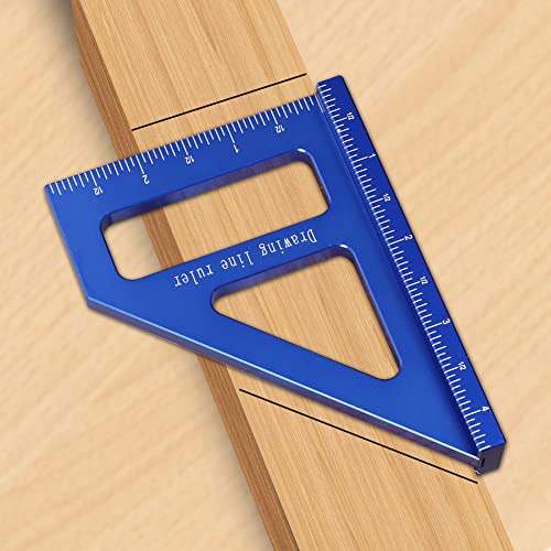 KETIPED Imperial 3D Multi-Angle Measuring Ruler,45/90 Degree Aluminum Alloy Woodworking Square Protractor, Miter Triangle Ruler High Precision Layout Measuring Tool for Engineer Carpenter,003B - Image 4